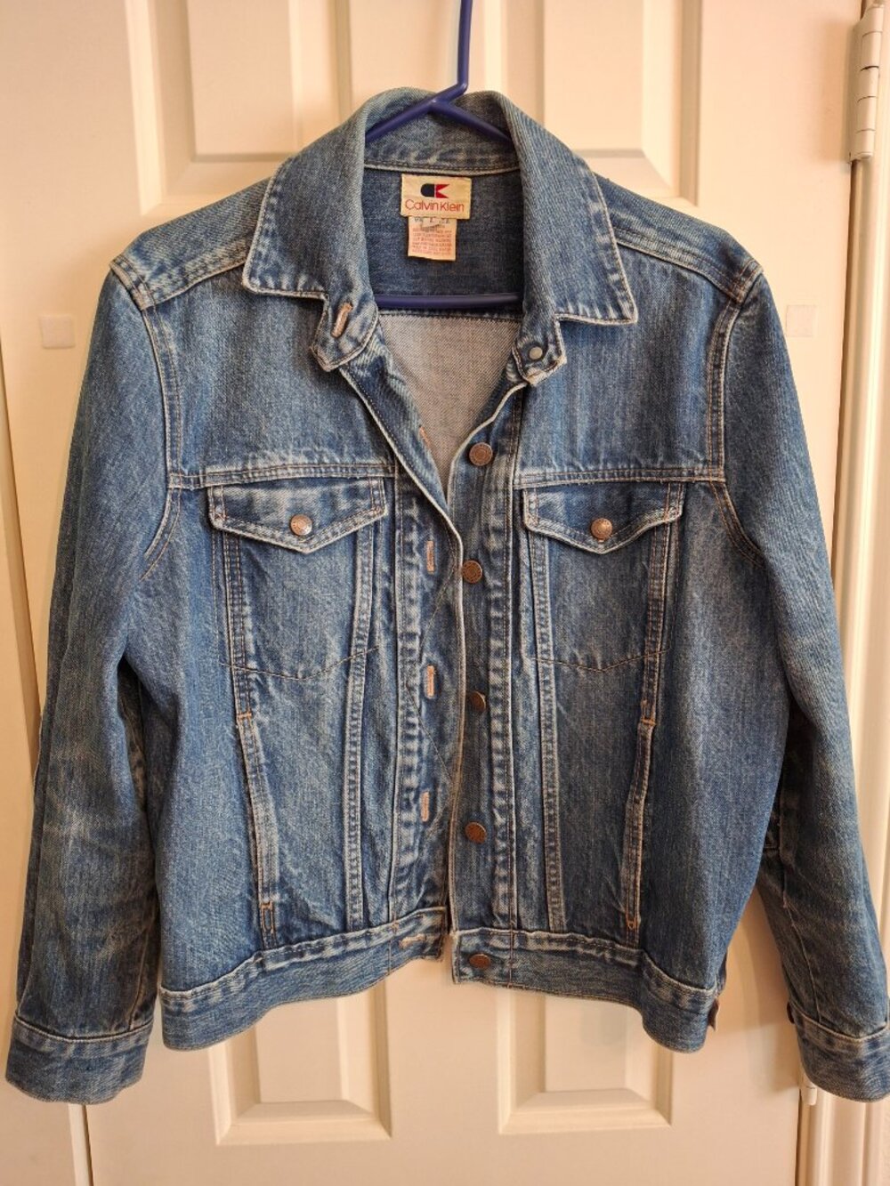 Vintage Calvin Klein Denim Jacket - Women's Large - Picture 2 of 9